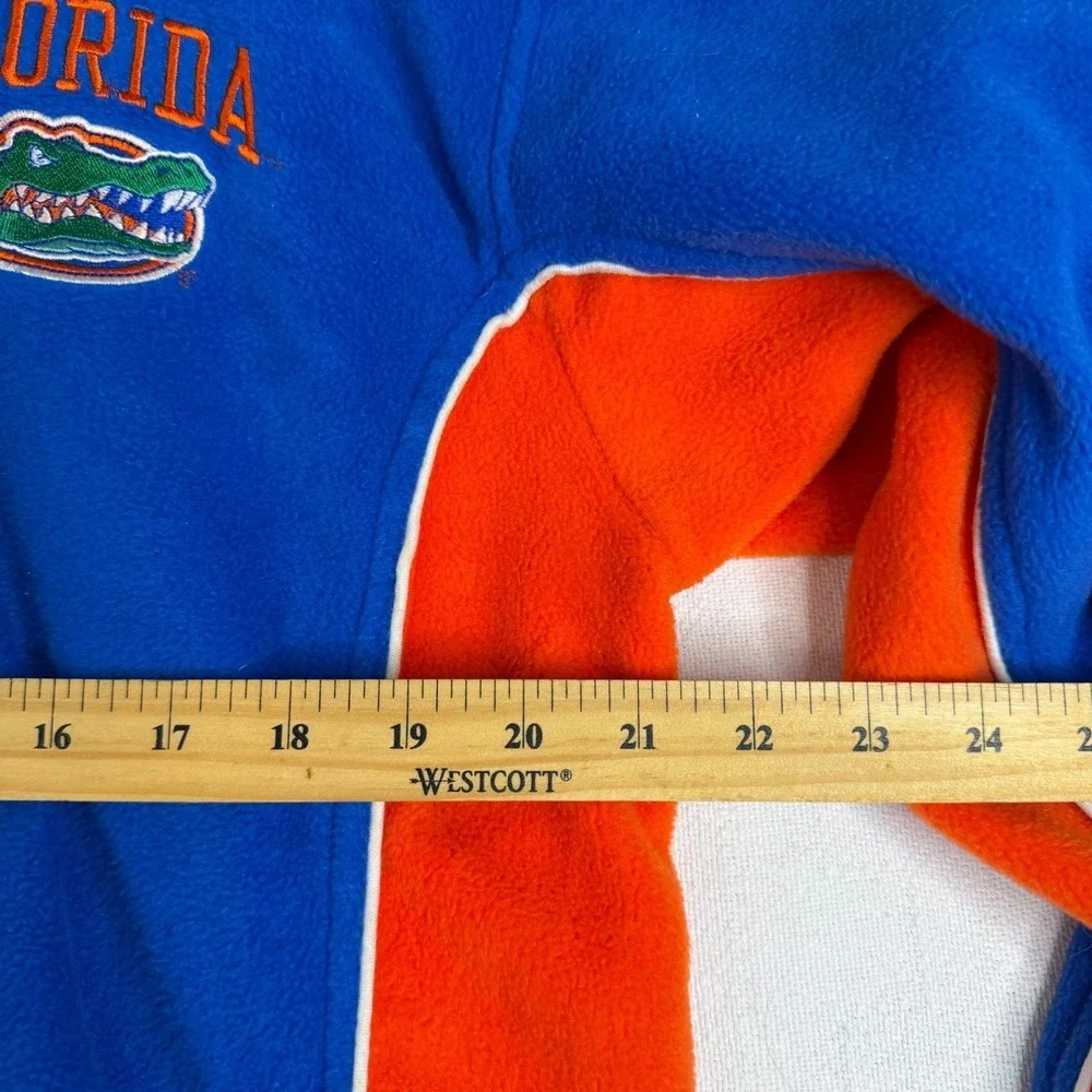 NCAA Florida Gators Fleece Quarter Zip Pullover Blue Orange Mens Large